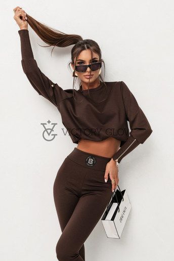 Komplet dwuczęściowy Agrafka La Balancia brązowy