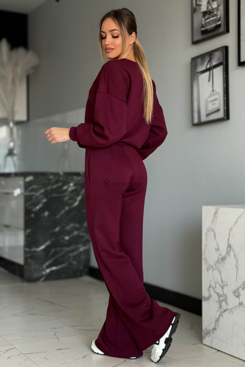 Komplet dresowy Sienna bordowy