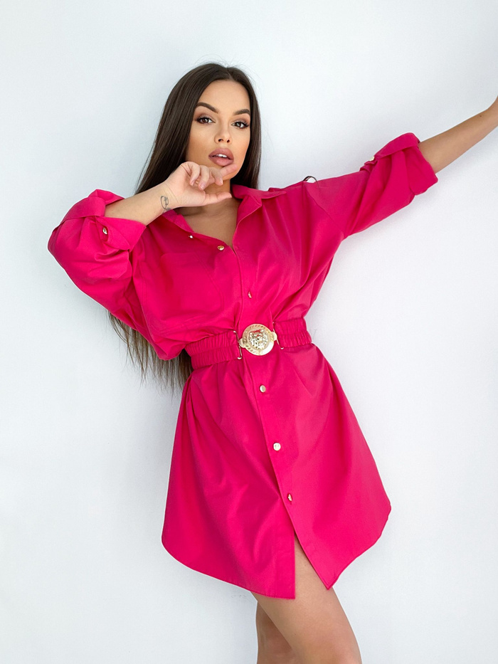 VASARI koszulowa sukienka z paskiem 