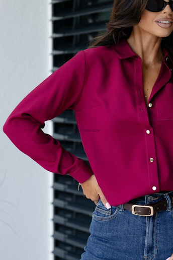 Elegancka koszula z długim rękawem Jenny bordo