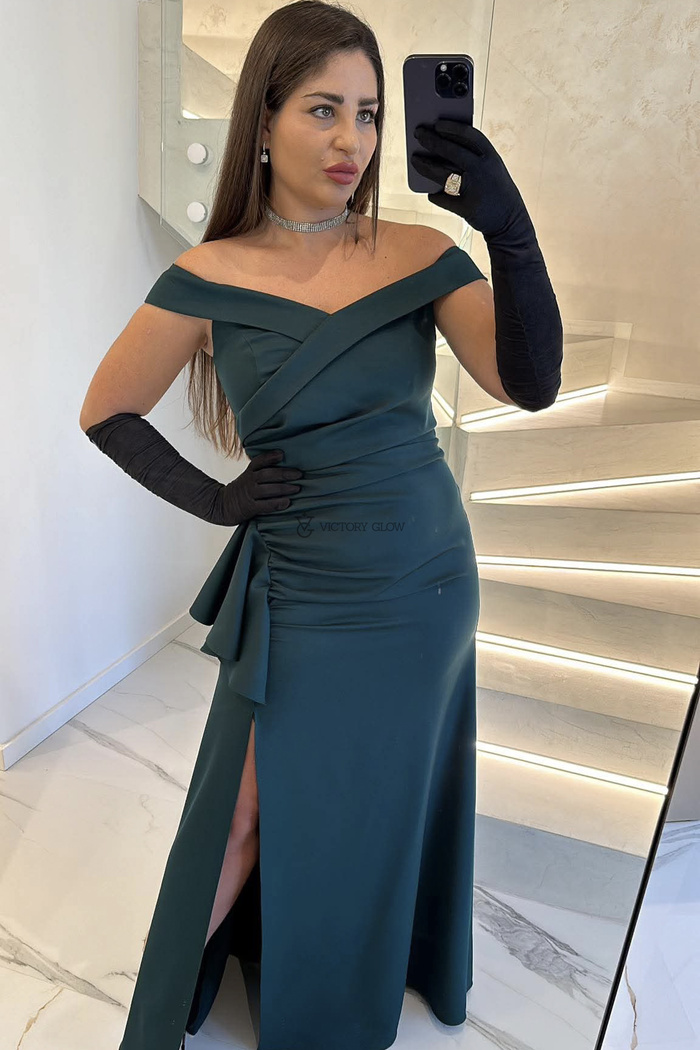 Długa sukienka wieczorowa Venus   zielona