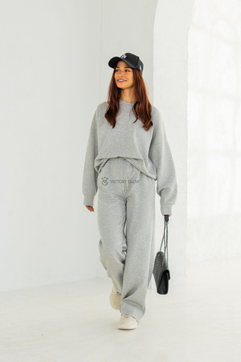 Komplet dresowy Selena bluza oversize i spodnie szary