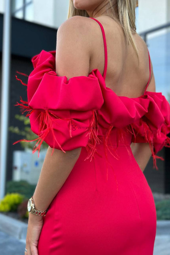 Suknia Bella maxi hiszpanka czerwona