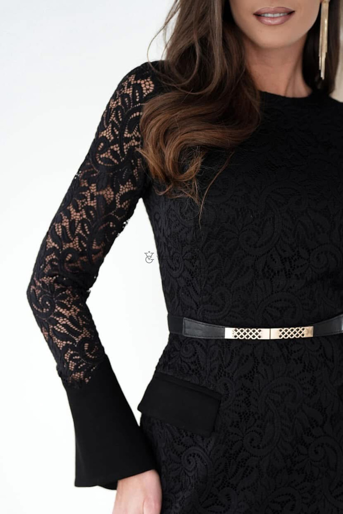 Elegancka sukienka koronkowa Donna La Diva Mia czarna