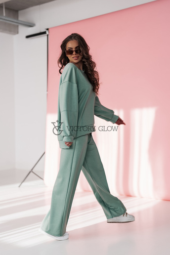 Komplet dresowy z wiskozy Ozzy miętowy