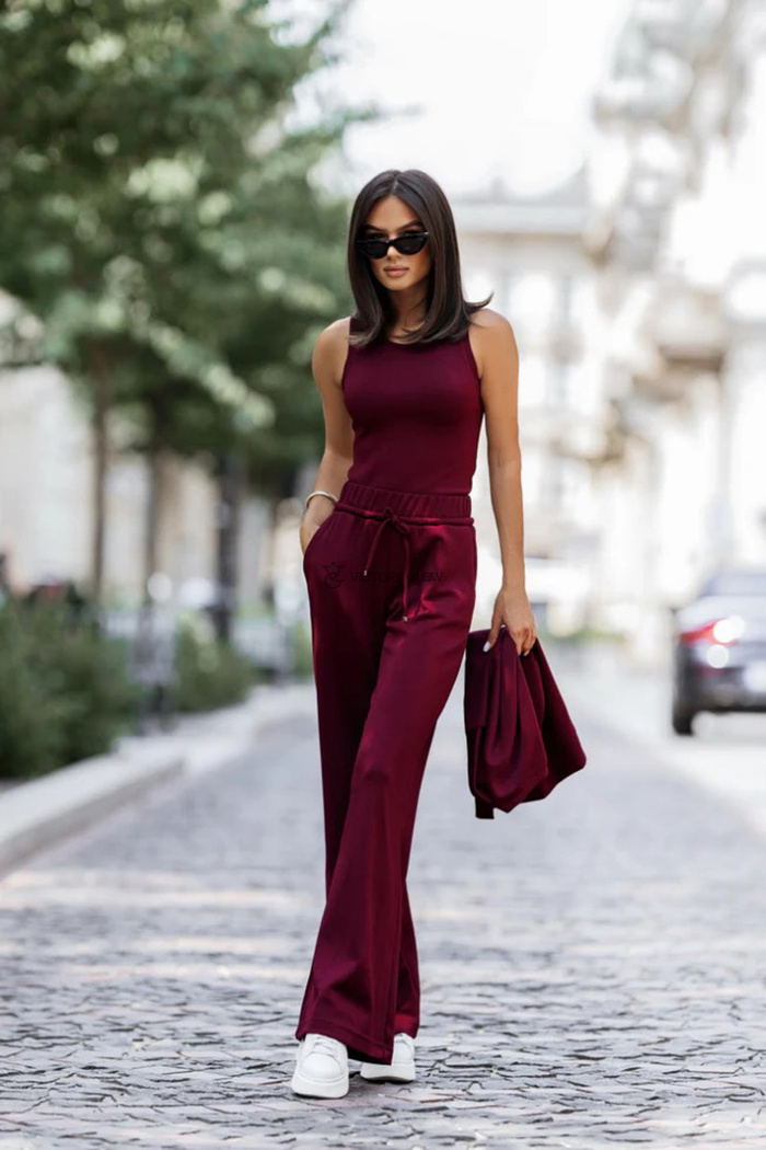 Komplet 3-częściowy Bonny bordowy