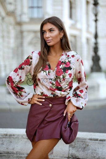 Bluzka  z założeniem kopertowym Tulla vintage rose
