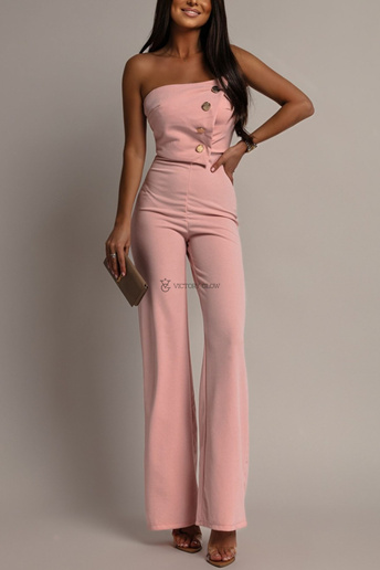 Kombinezon bez ramiączek Pretty różowy