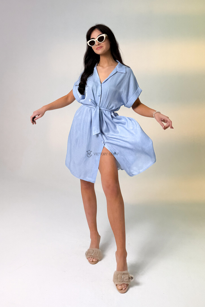 Sukienka koszulowa Sana błękitna