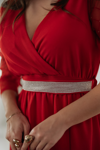 Wieczorowa sukienka maxi Dalia czerwona 