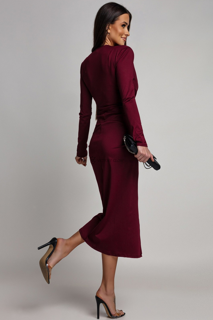 Sukienka w prążek z drapowaniem Bree bodowa