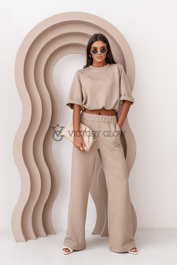 Komplet dwuczęściowy Laurel La Balancia beżowy