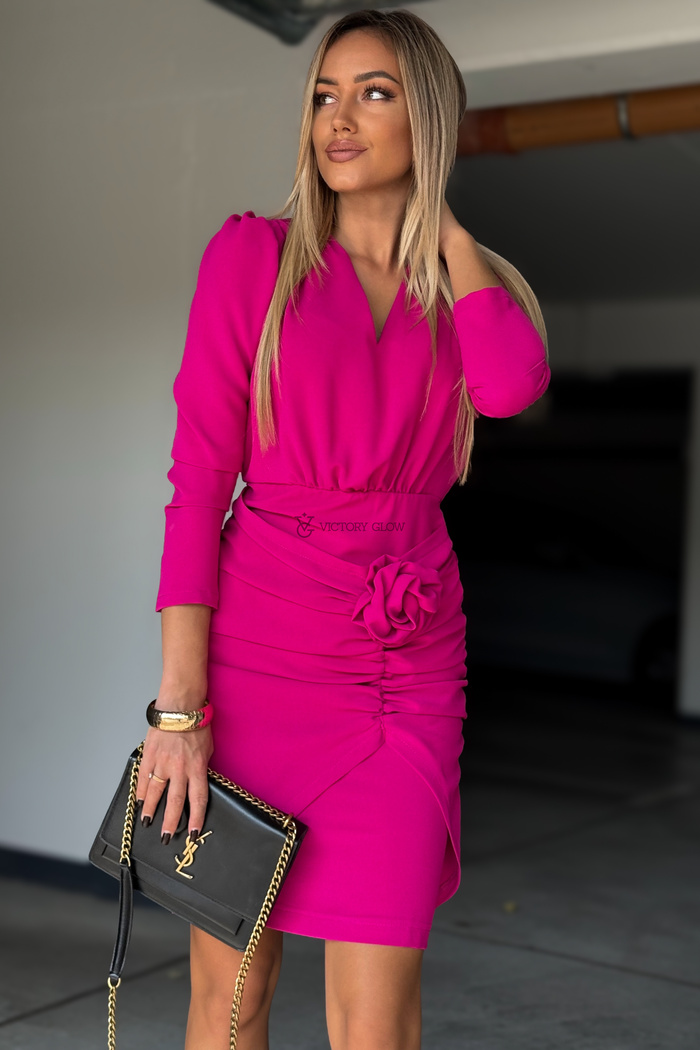 Elegancka sukienka Róża fuksja
