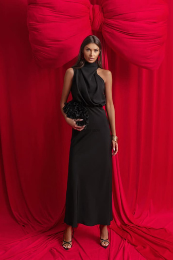 Elegancka długa sukienka Moon czarna