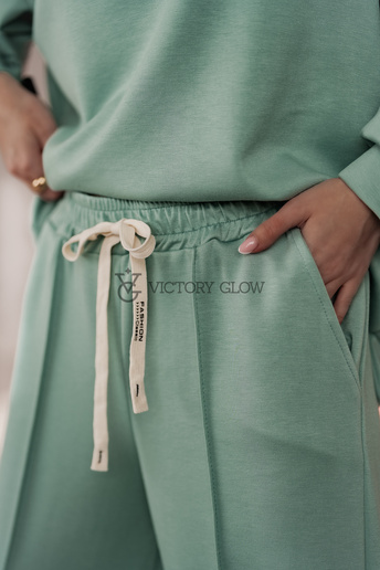 Komplet dresowy z wiskozy Ozzy miętowy