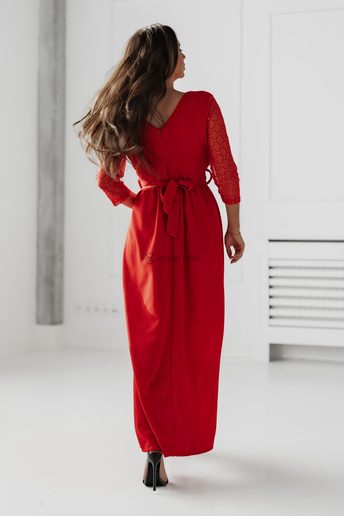 Wieczorowa sukienka maxi Dalia czerwona 