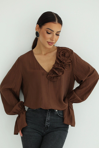 Luźna bluzka Bella brązowa