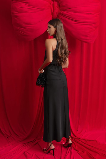 Elegancka długa sukienka Moon czarna