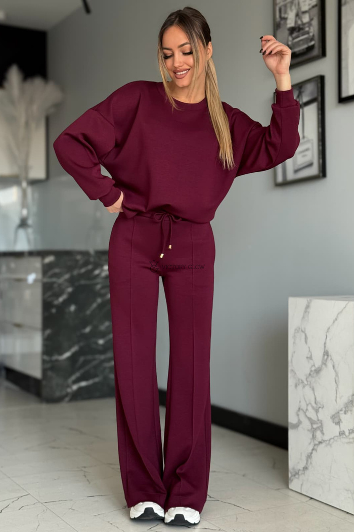 Komplet dresowy Sienna bordowy