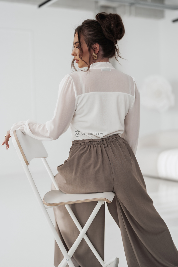 Elegancka bluzka szyfonowa Celeste biała