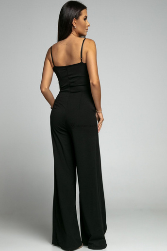 Elegancki kombinezon na ramiączkach Pati czarny