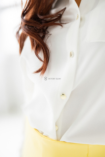 Elegancka koszula z długim rękawem Jenny biała