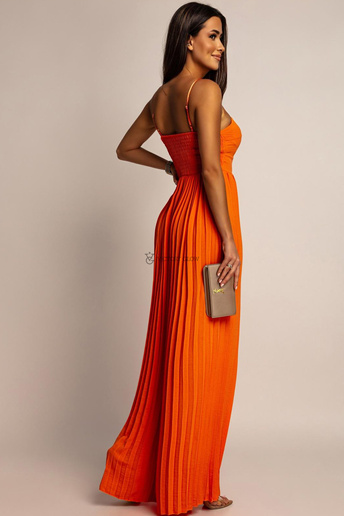 Kombinezon z plisowanymi nogawkami Maura pomarańczowy