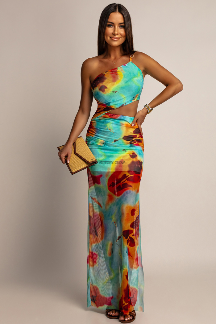 Długa sukienka na jedno ramię Daria