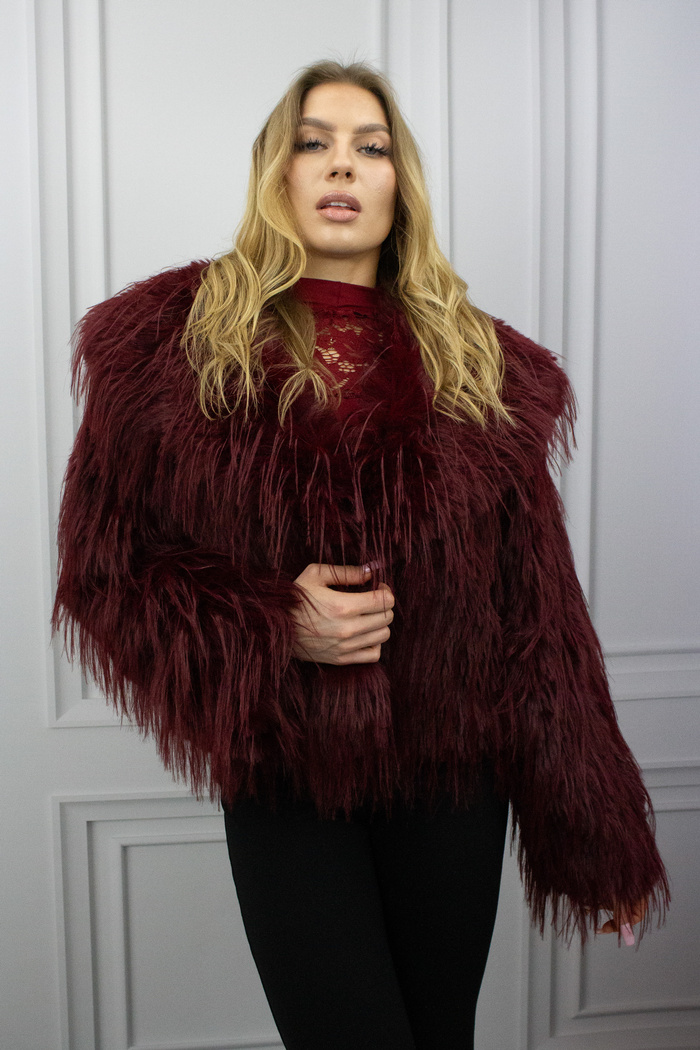 Futerko z długim włosem Frosti bordowe