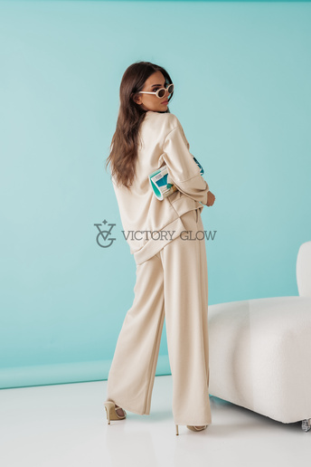 Komplet dresowy z wiskozy Ozzy beżowy