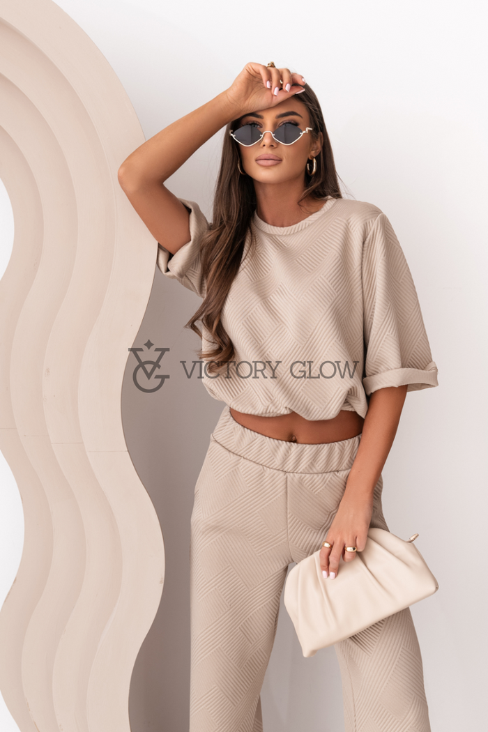 Komplet dwuczęściowy Laurel beżowy