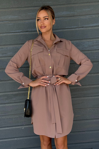 Sukienka koszulowa Paola mocca