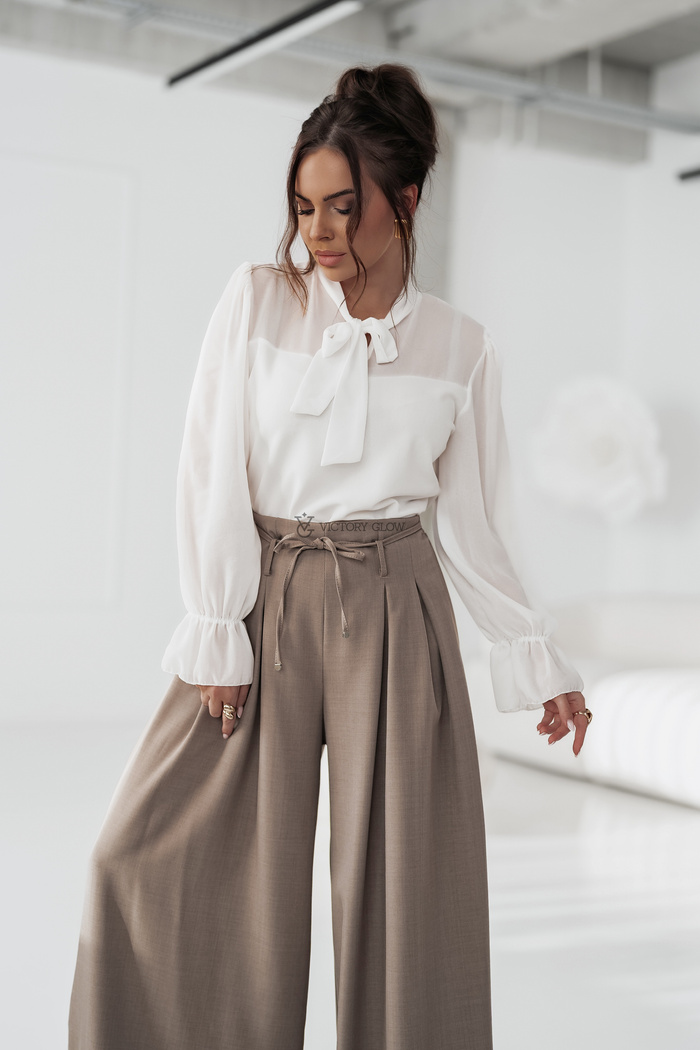 Elegancka bluzka szyfonowa Celeste biała