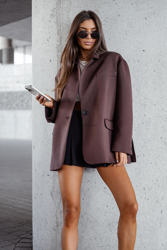 Marynarka oversize Megan czekoladowa