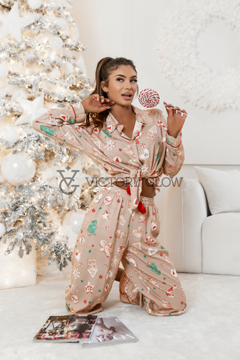 Komplet świąteczna wiskozowa piżama Tally Cookies