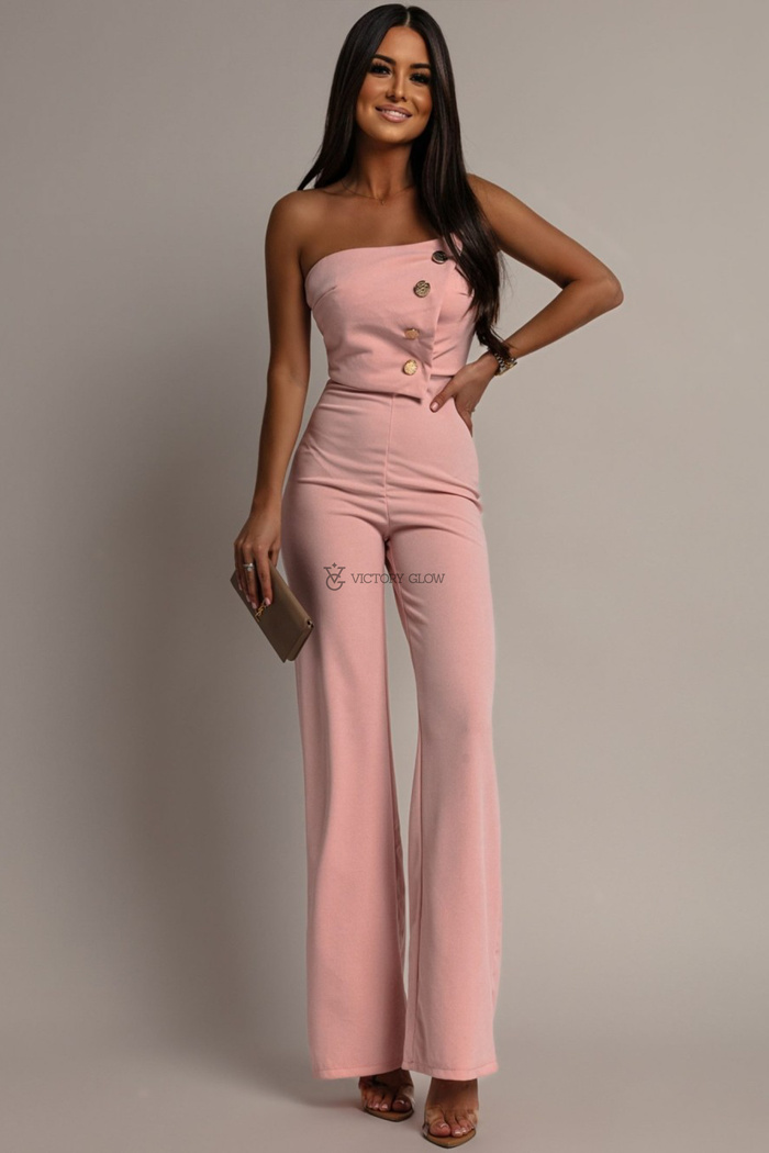 Kombinezon bez ramiączek Pretty różowy