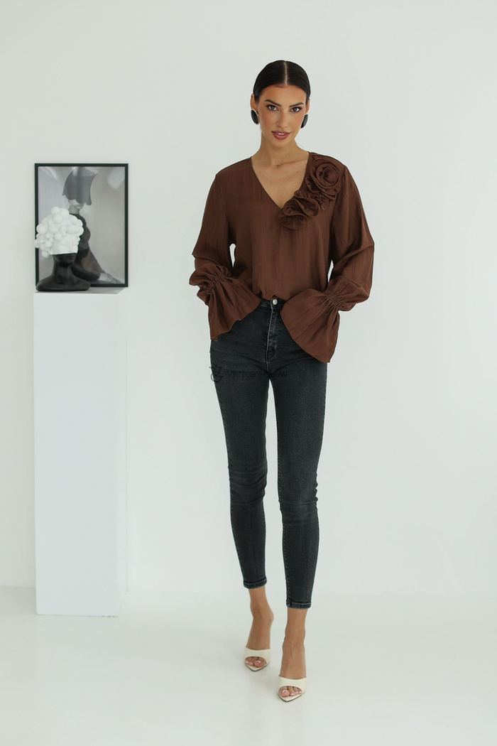 Luźna bluzka Bella brązowa