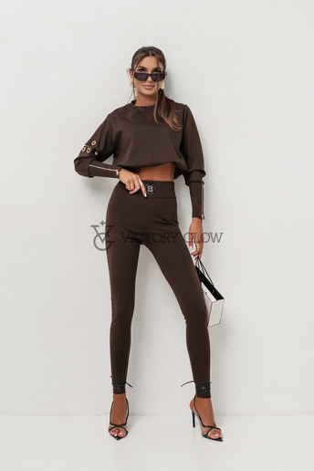 Komplet dwuczęściowy Agrafka brązowy