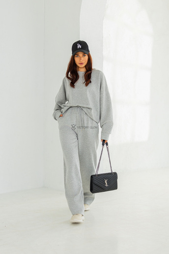 Komplet dresowy Selena bluza oversize i spodnie szary