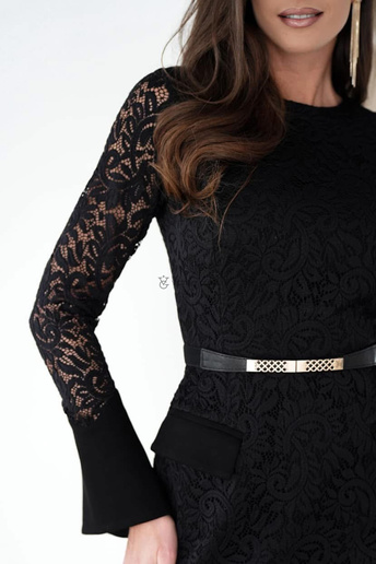 Elegancka sukienka koronkowa Donna La Diva Mia czarna