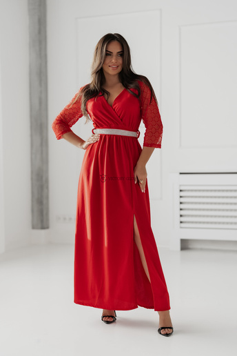 Wieczorowa sukienka maxi Dalia czerwona 