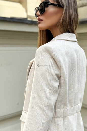 Marynarka w jodełkę Rich Mood beżowa