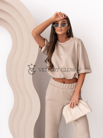 Komplet dwuczęściowy Laurel beżowy