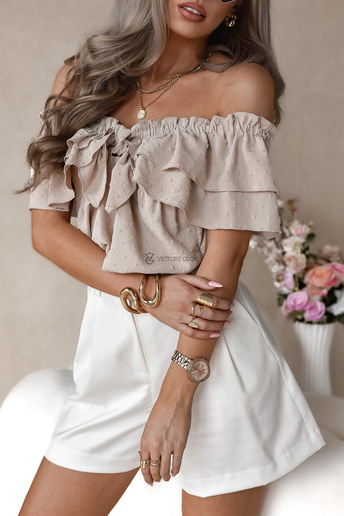 Bluzka hiszpanka Malibu  beżowa