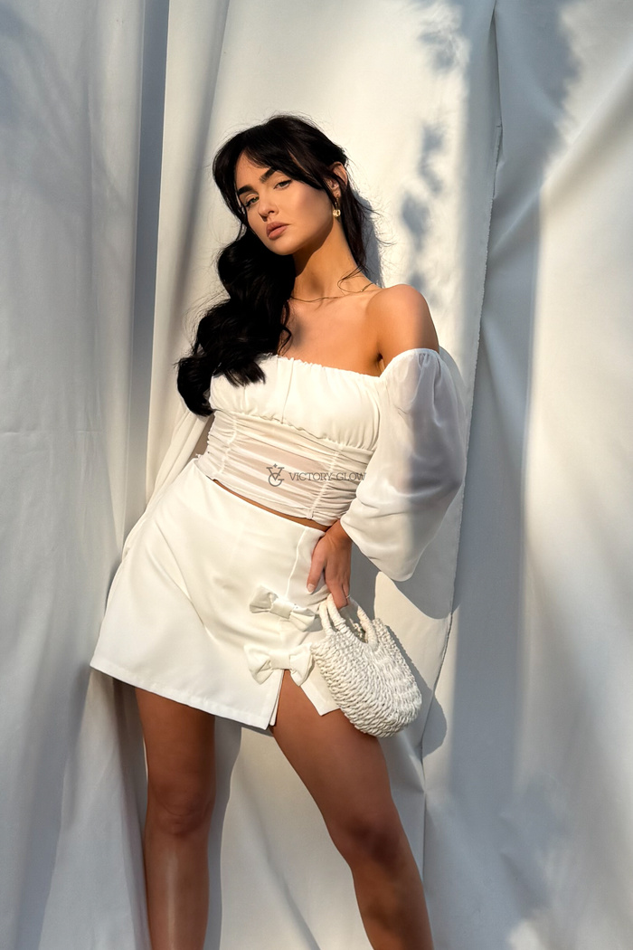 Bluzka szyfonowa hiszpanka Selle biała