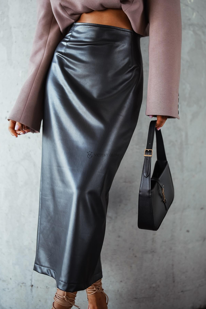 Spódnica ołówkowa z eco skóry Zaja czarna