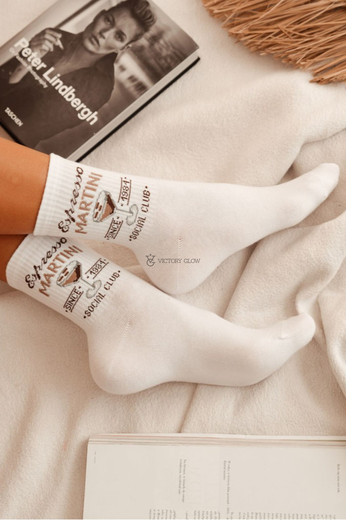 Długie skarpetki z nadrukiem Espresso Martini