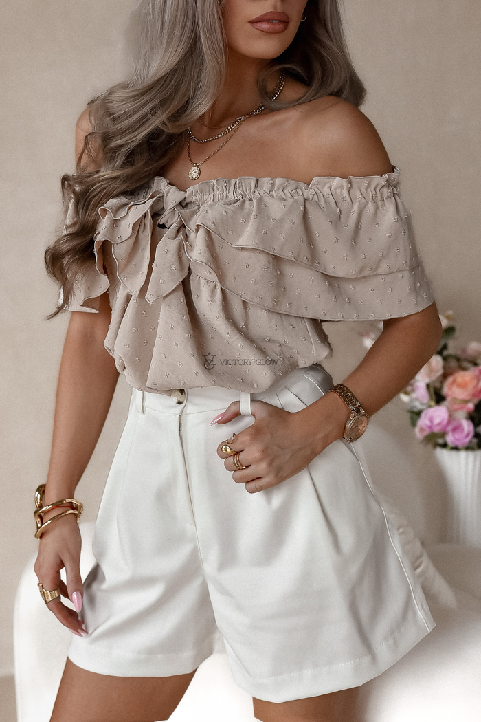 Bluzka hiszpanka Malibu  beżowa