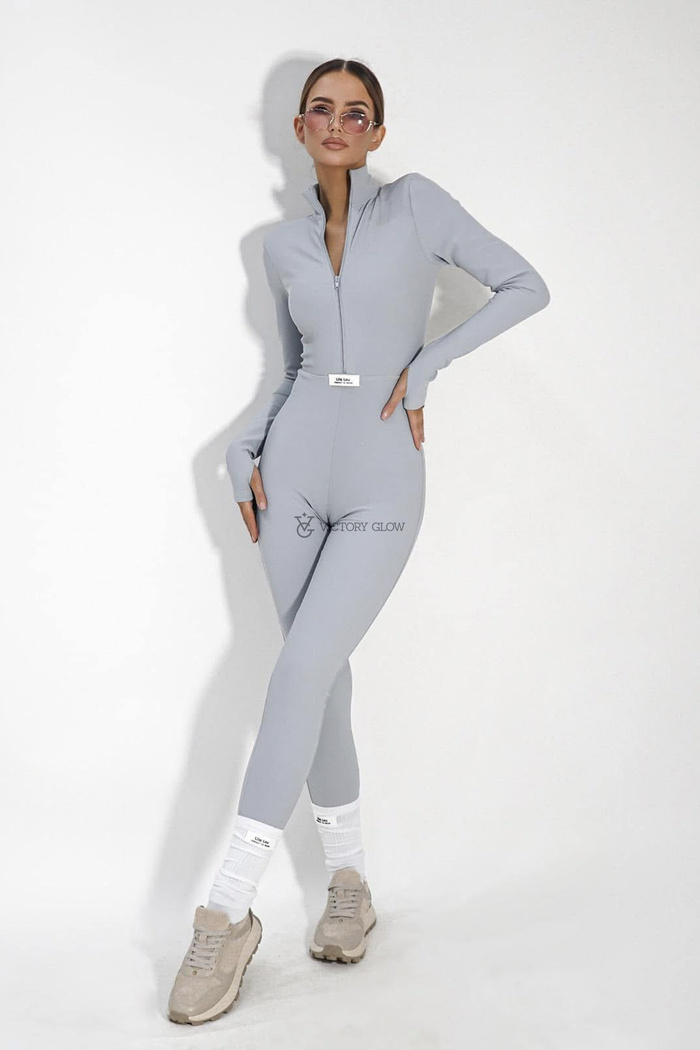 Dopasowany kombinezon w prążek Maura 